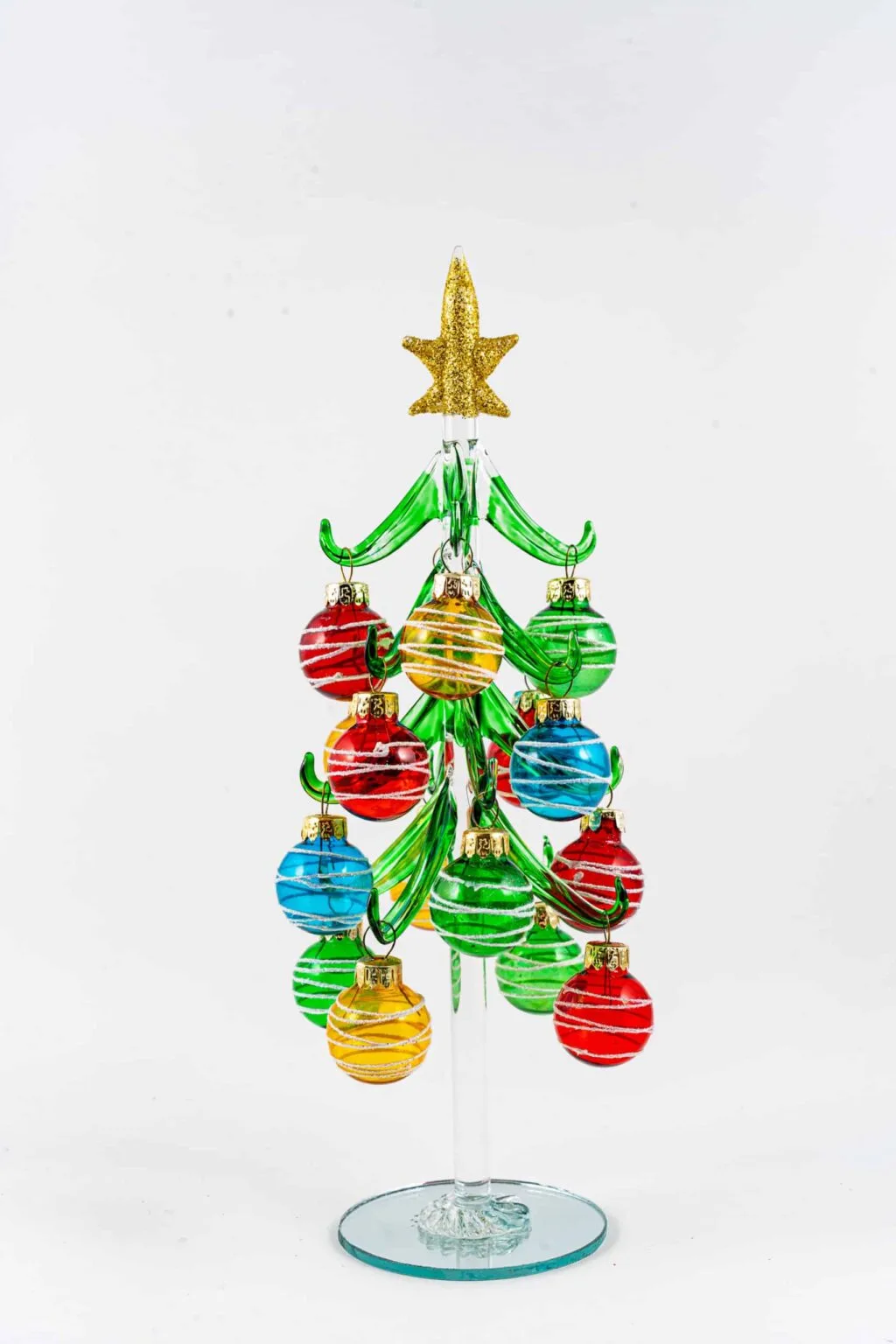 Clear Green Tree W/ Glitter Baubles - Image 5