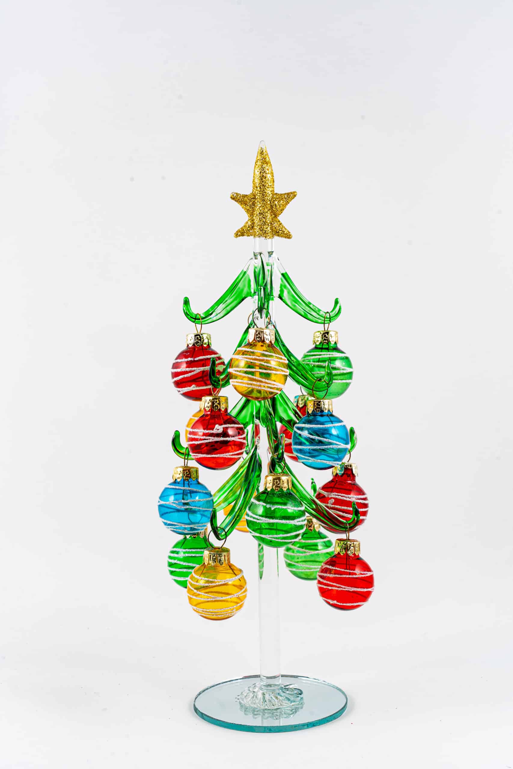 Clear Green Tree W/ Glitter Baubles - Image 5