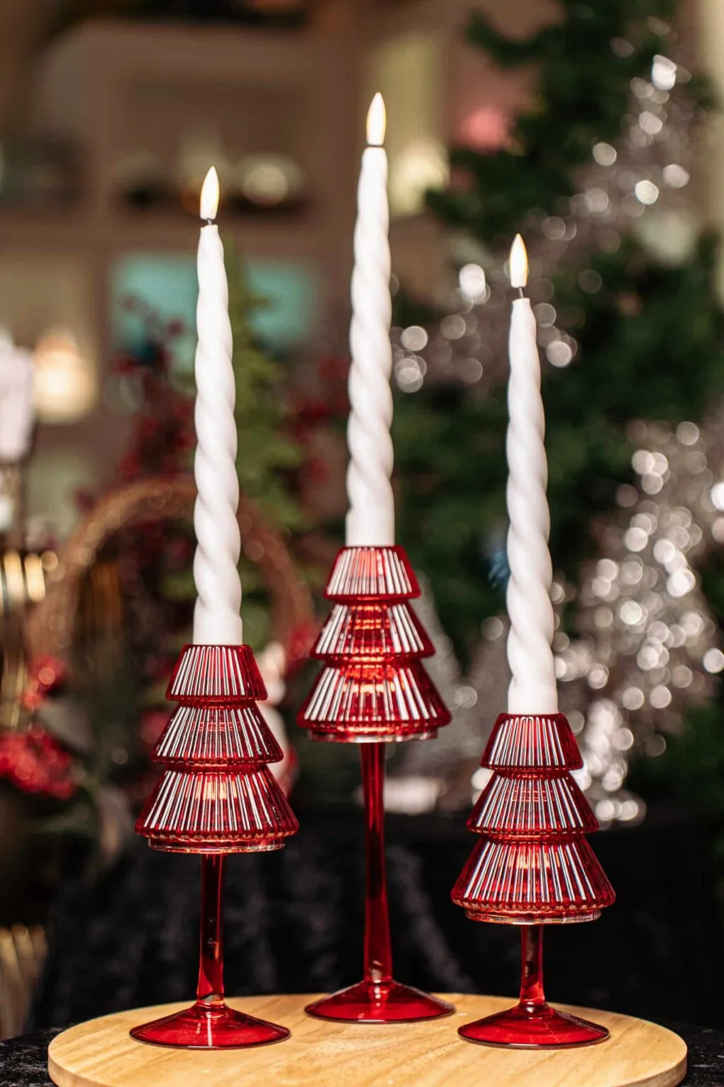 Red Candle Holder