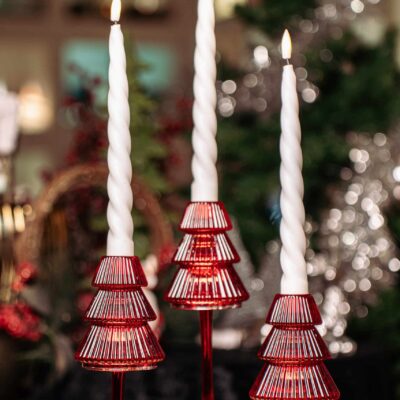 Red Candle Holder