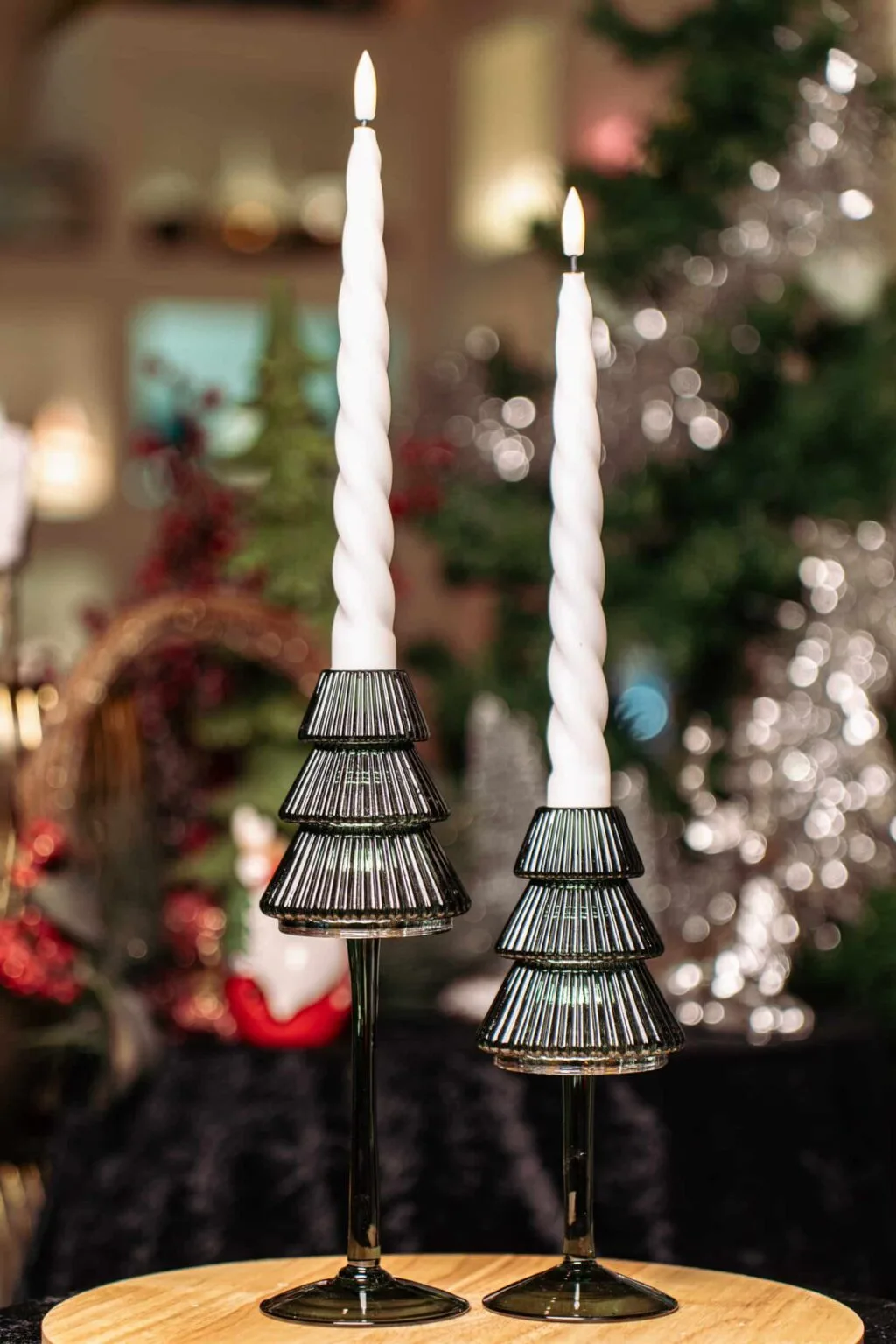 Dark Green  Candle Holder