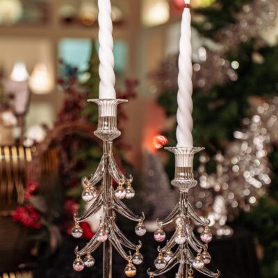 Natural Christmas Tree Candle Holders
