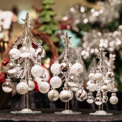White tree with christmas décor