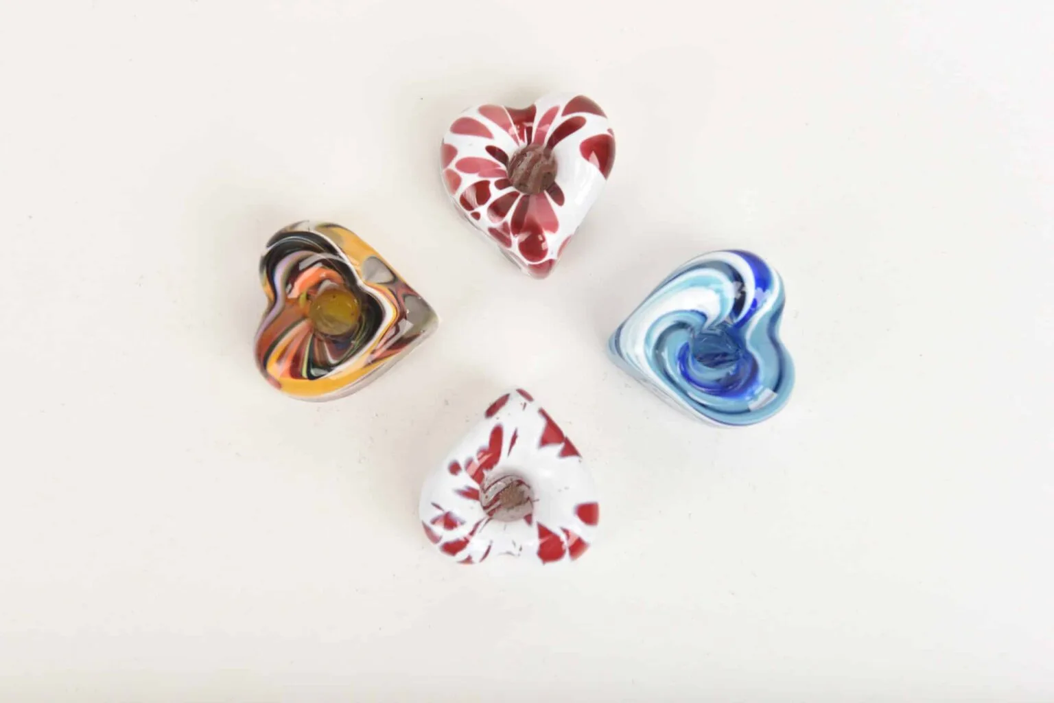 Glass Heart Candle Holder