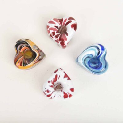 Glass Heart Candle Holder