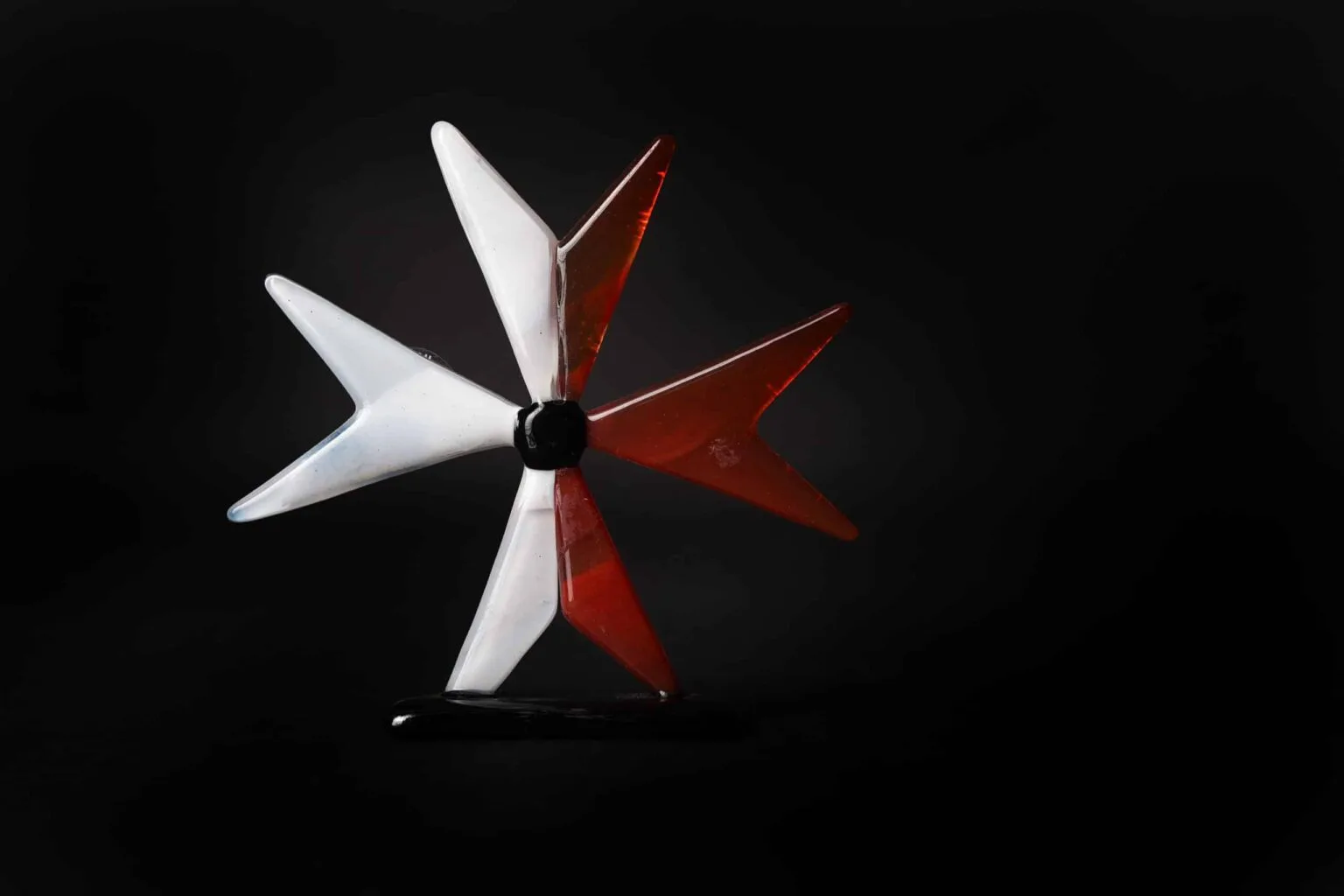Hand Blown Glass Maltese Cross