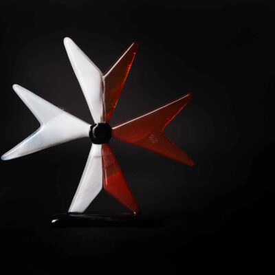 Hand Blown Glass Maltese Cross