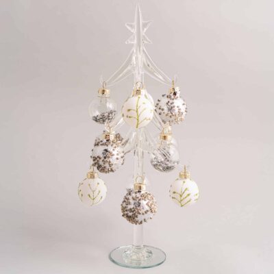 Assorted Glitter Bauble Tree
