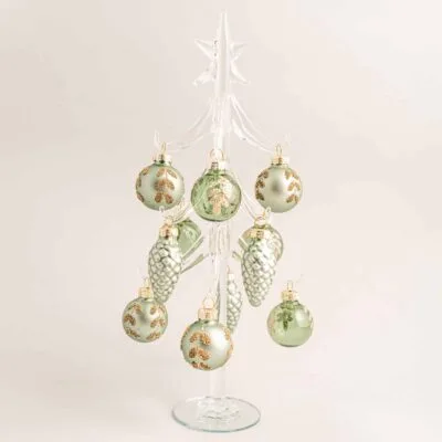 Sage Floral Bauble Tree