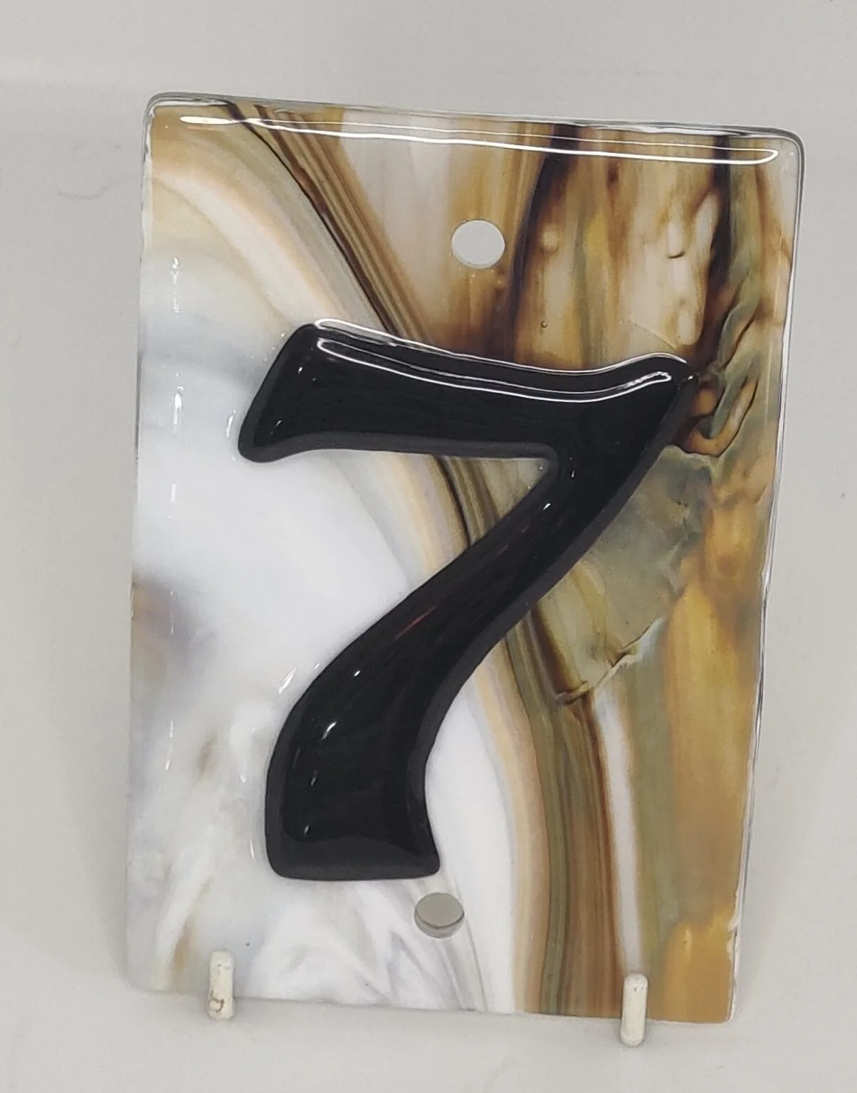 Hand Blown Glass House Numbers