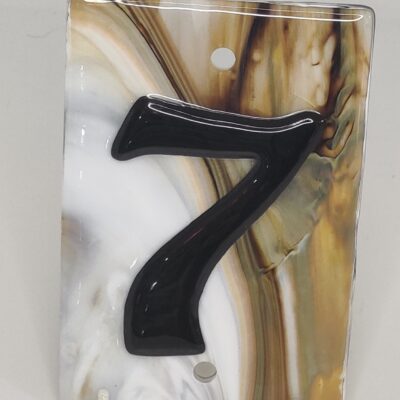 Hand Blown Glass House Numbers
