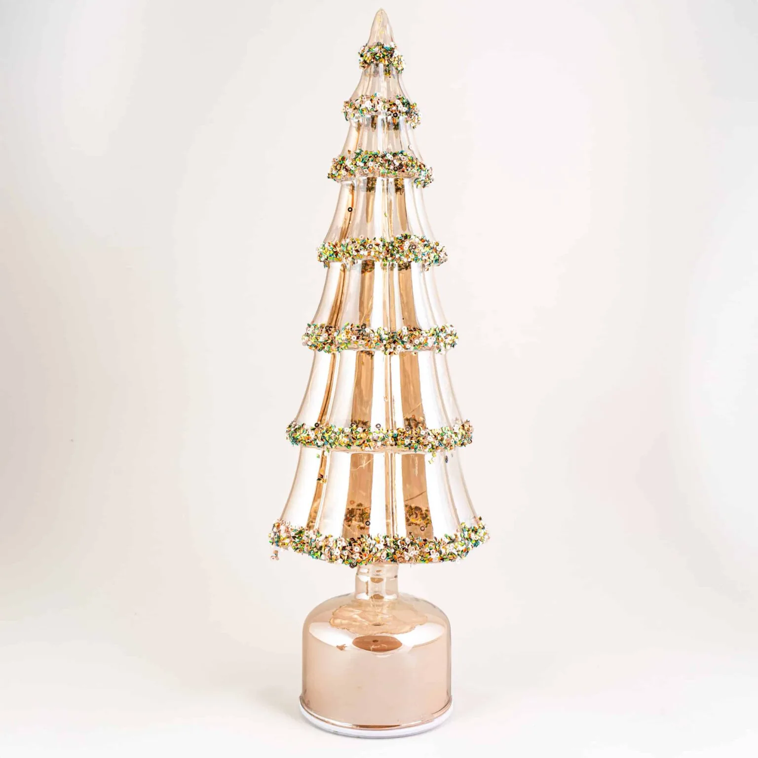 Large Amber Rotating Lit Tree