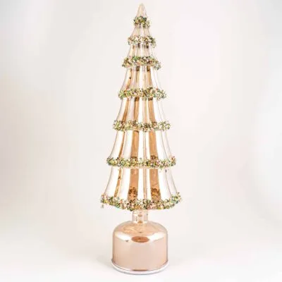 Large Amber Rotating Lit Tree