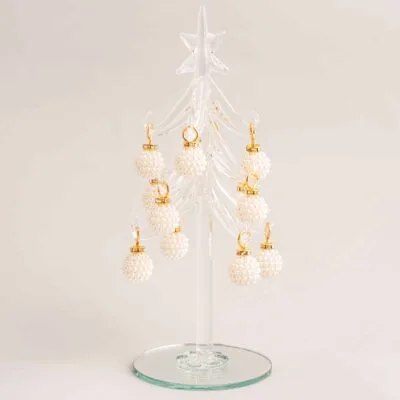 Pearl Bauble Glass Tree