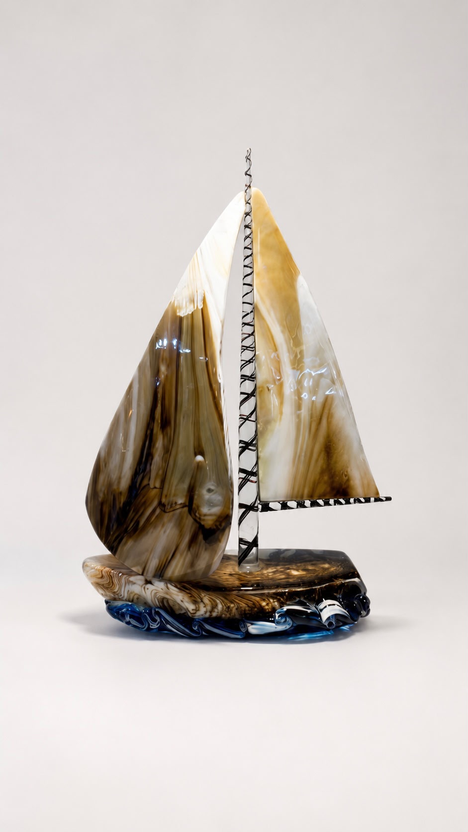 Hand Blown Glass Sailboat - Image 2