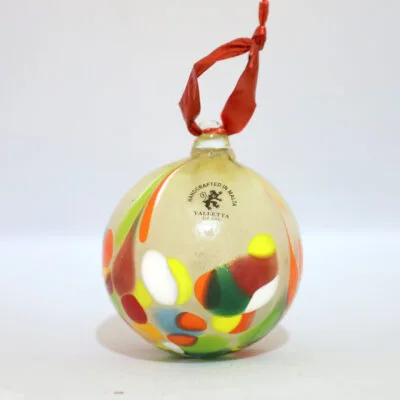 Small Round Bauble — Rainbow Cream