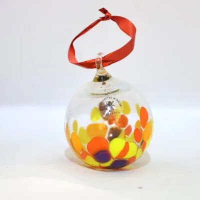 Small Round Bauble — Multicolour Dots