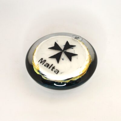 Malta Cross Glass Paperweight
