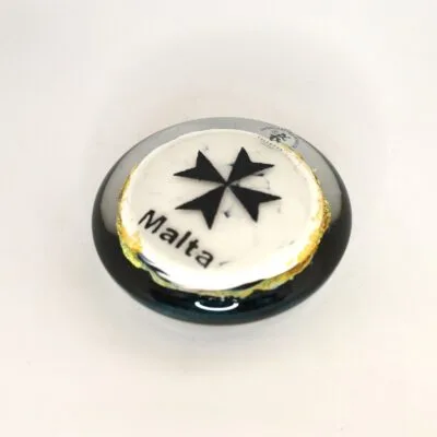 Malta Cross Glass Paperweight