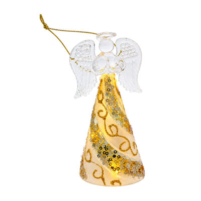 Light-Up Gold Swirl Ornament