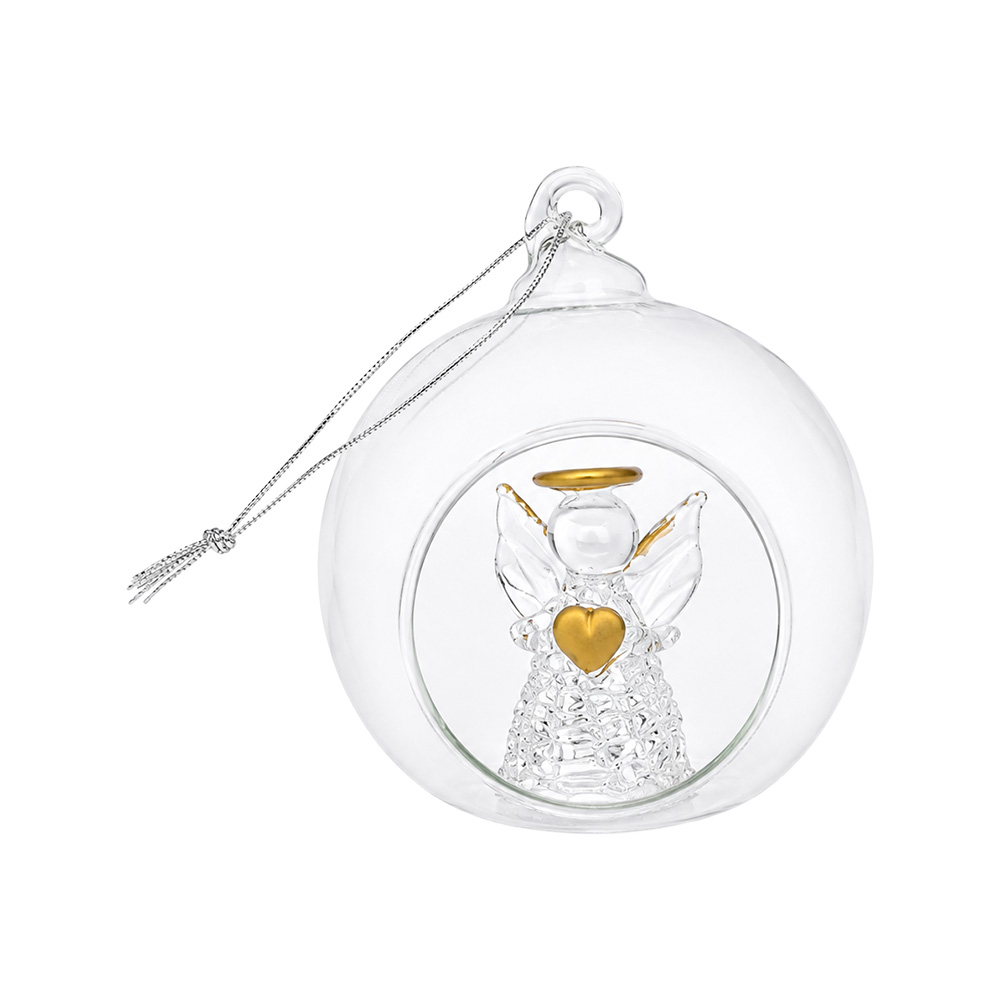 Clear Glass Christmas Bauble - Image 2