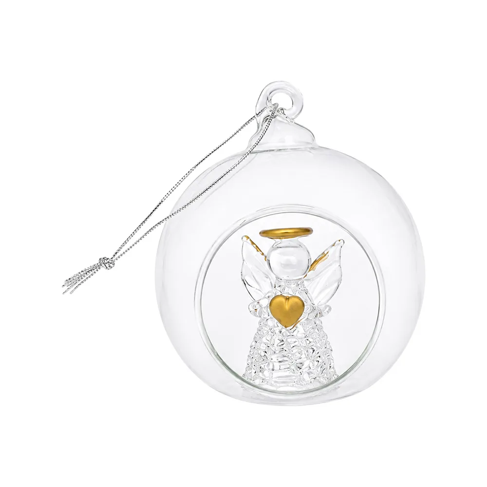 Clear Glass Christmas Bauble - Image 2