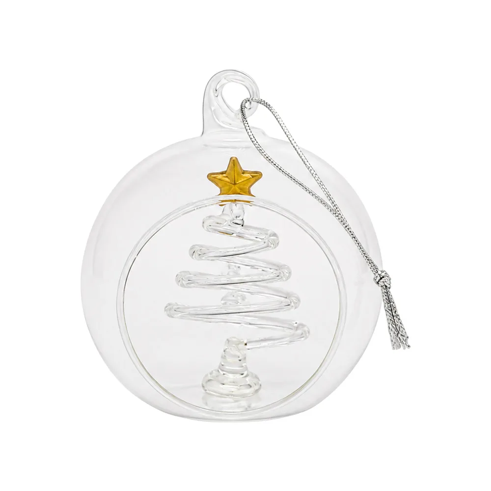 Clear Glass Christmas Bauble - Image 3