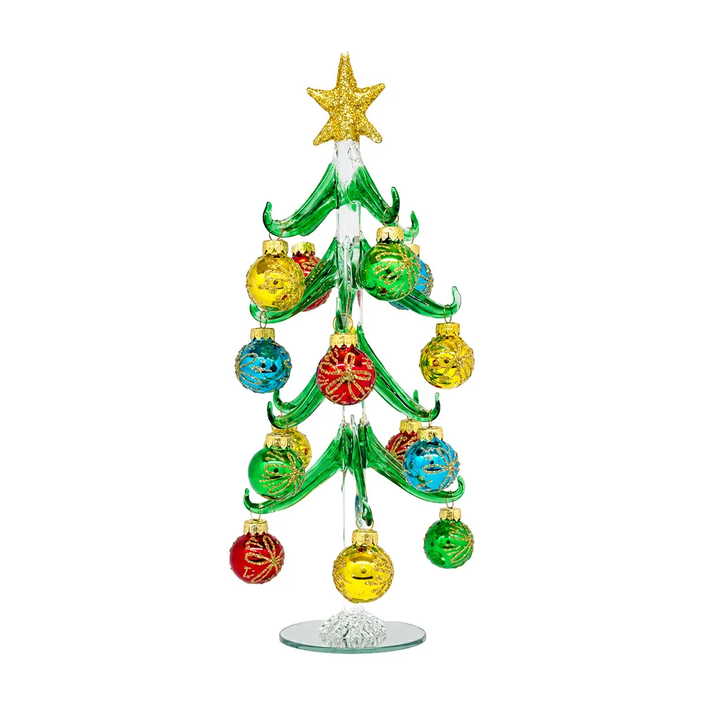 Glass Christmas Tree with Hanging Ornaments - Image 4