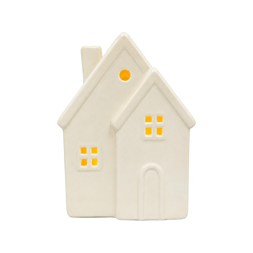 White Ceramic Light-Up Village - Image 2