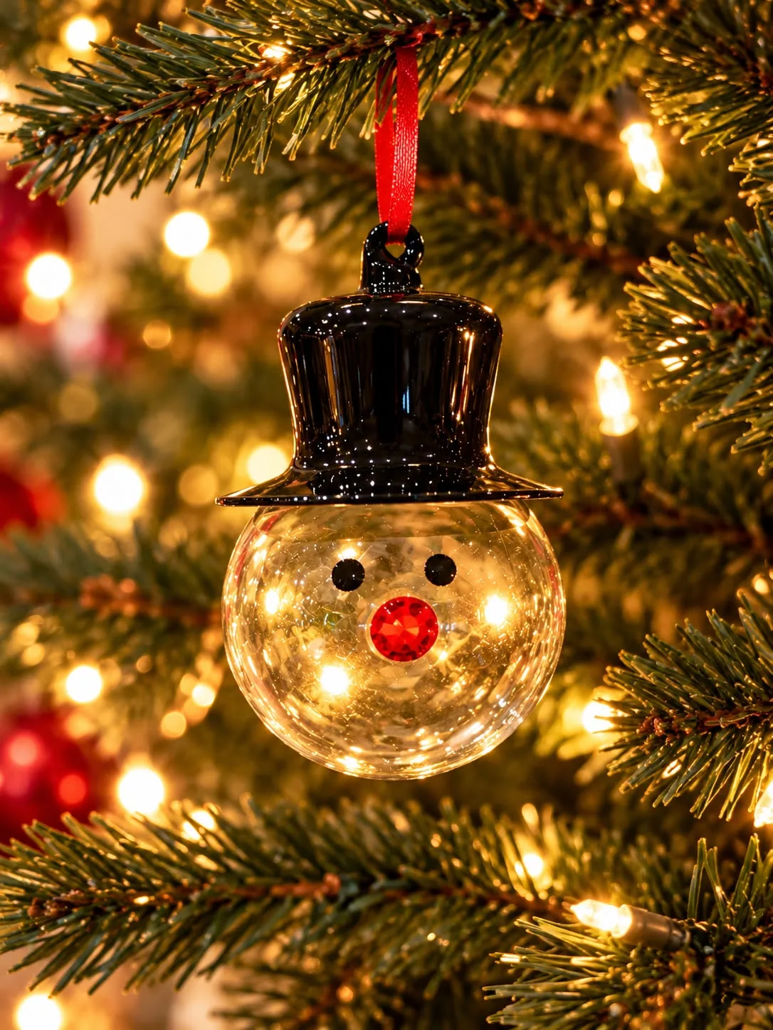 Snowman Glass Christmas Bauble - Image 2