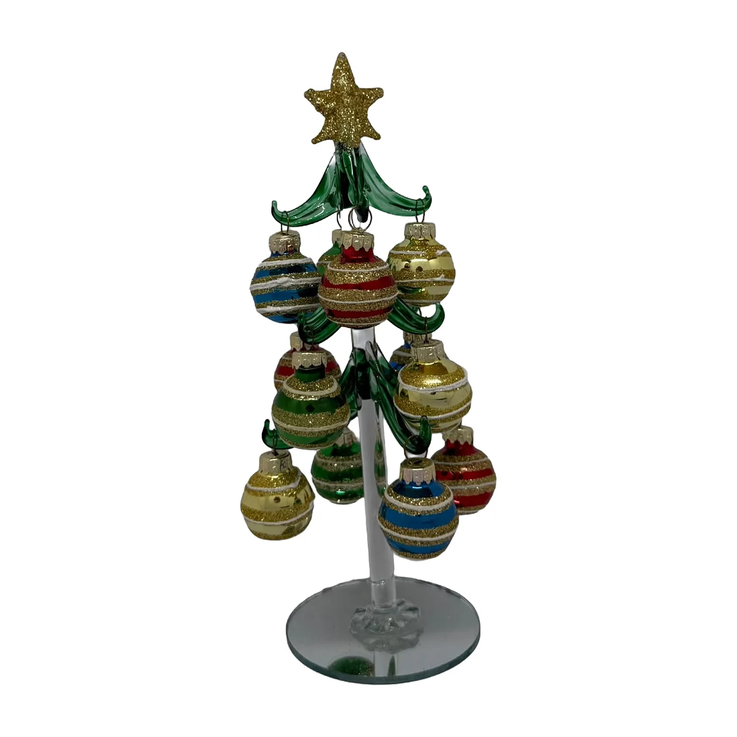 Christmas Tree with Horizontal Glitter Stripes - Image 3