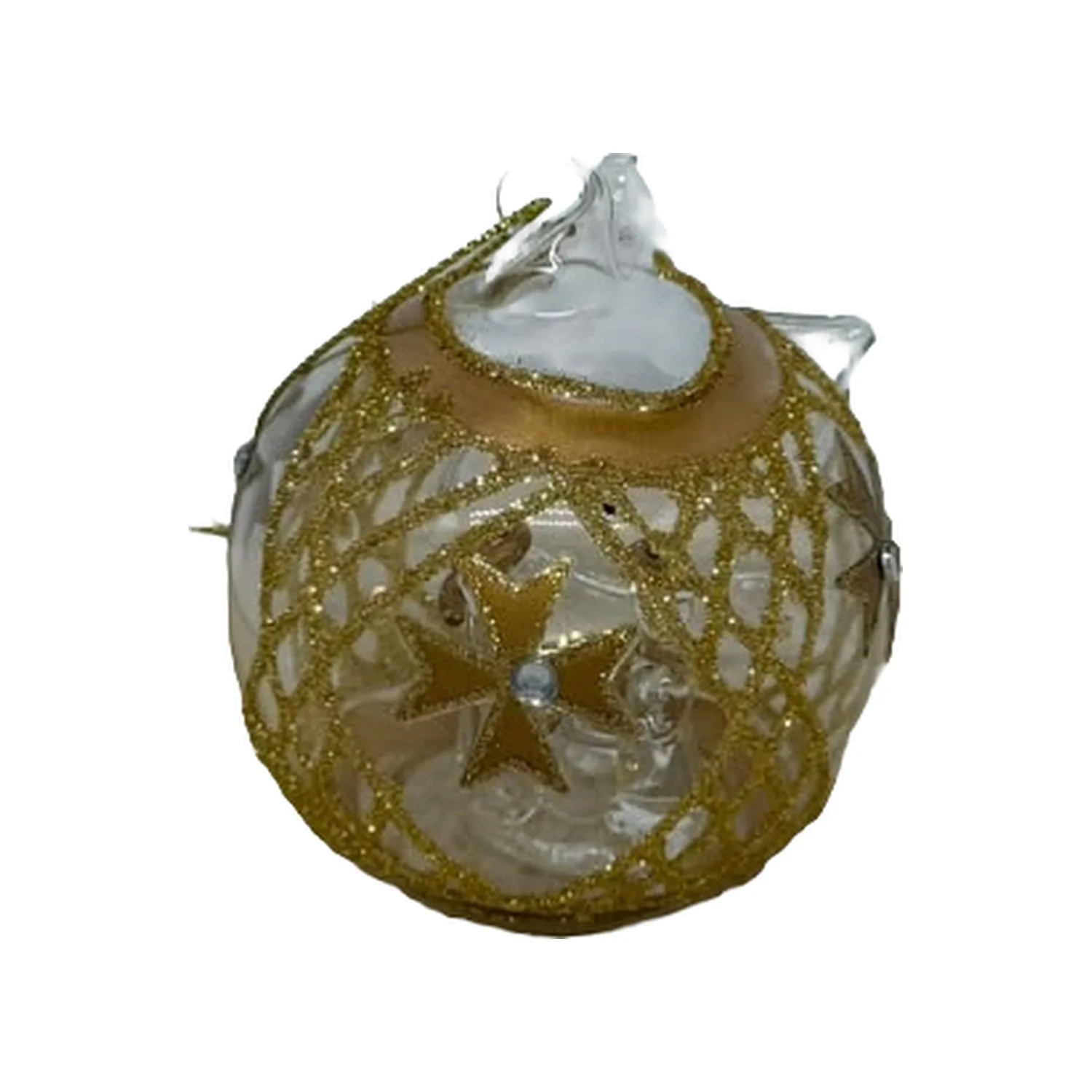 Gold Filigree Glass Christmas Bauble - Image 8