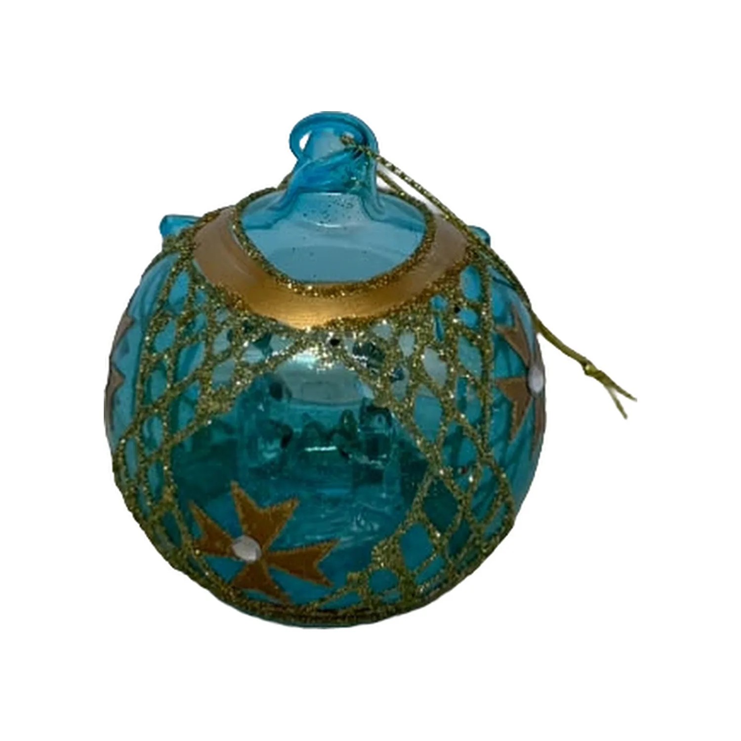 Gold Filigree Glass Christmas Bauble - Image 6