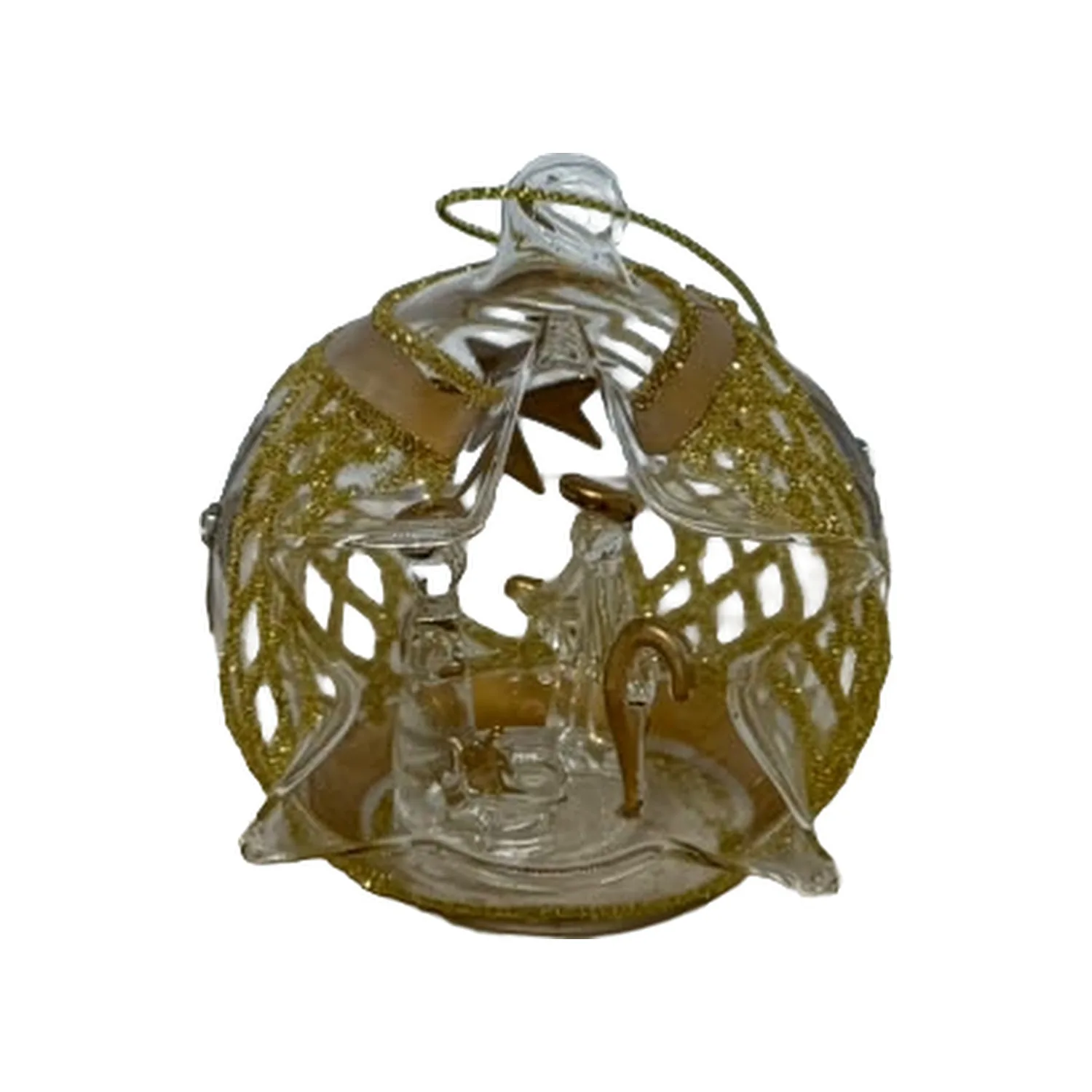 Gold Filigree Glass Christmas Bauble - Image 9