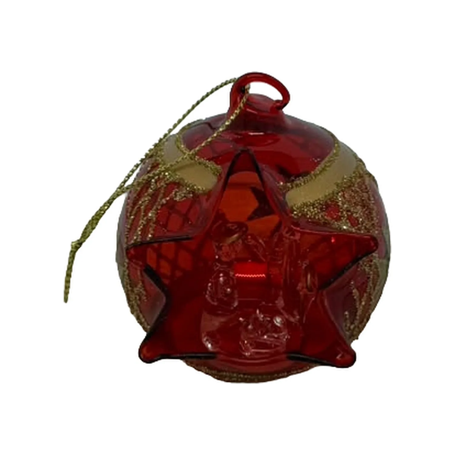 Gold Filigree Glass Christmas Bauble - Image 3