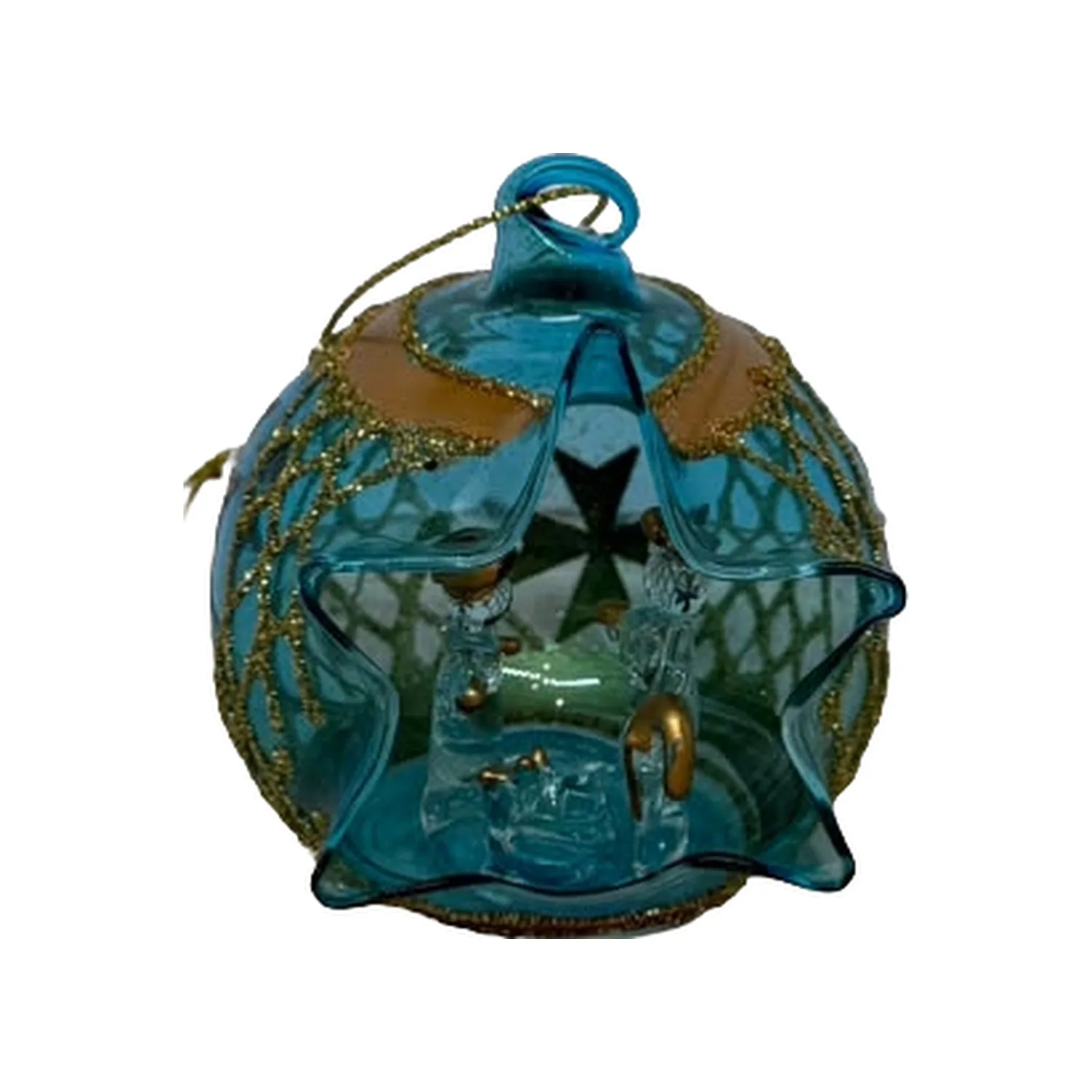 Gold Filigree Glass Christmas Bauble - Image 7