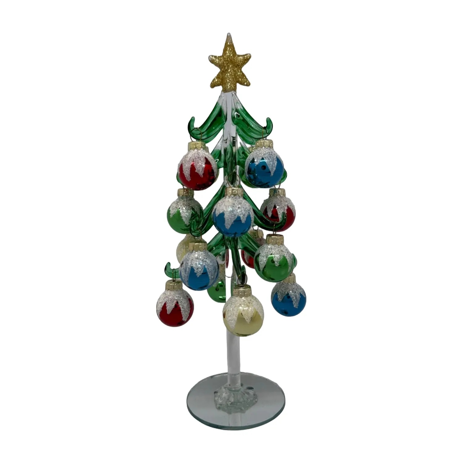 Glass Christmas Tree with Winter Characters - Image 2