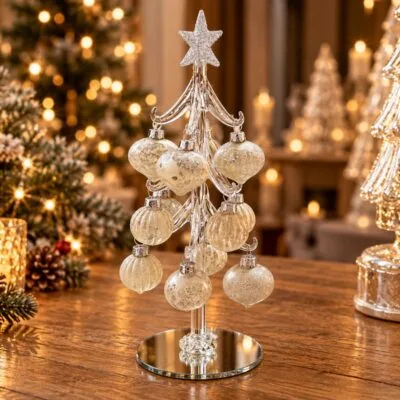 Frost Glass Bauble Tree