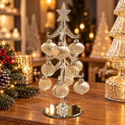 Frost Glass Bauble Tree