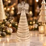 Silver Glitter LED Angel