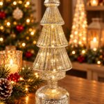 Small Silver LED Rotating Tree